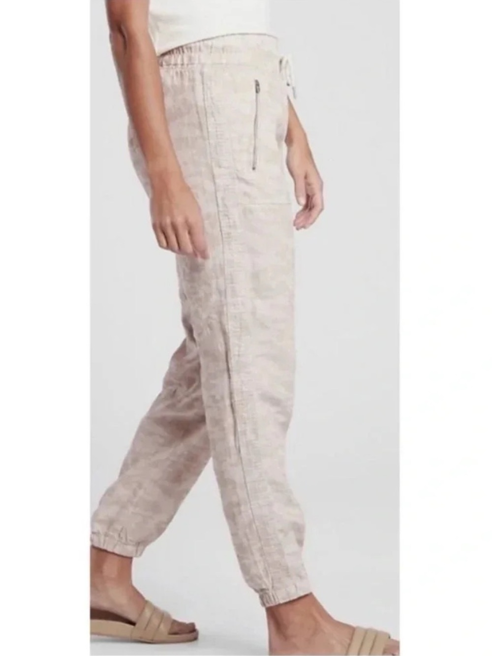 Athleta Cabo Tide Linen Jogger 100% Linen Size 6 NWT New - Picture 3 of 14